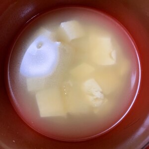 細切り大根とお豆腐のお味噌汁　ミックス味噌